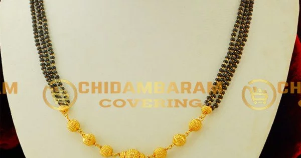 Gold nallapusalu short chain on sale designs