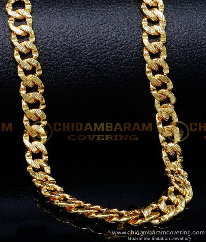 SHN139 - Gold Design Daily Use Thick Short Gold Plated Chain