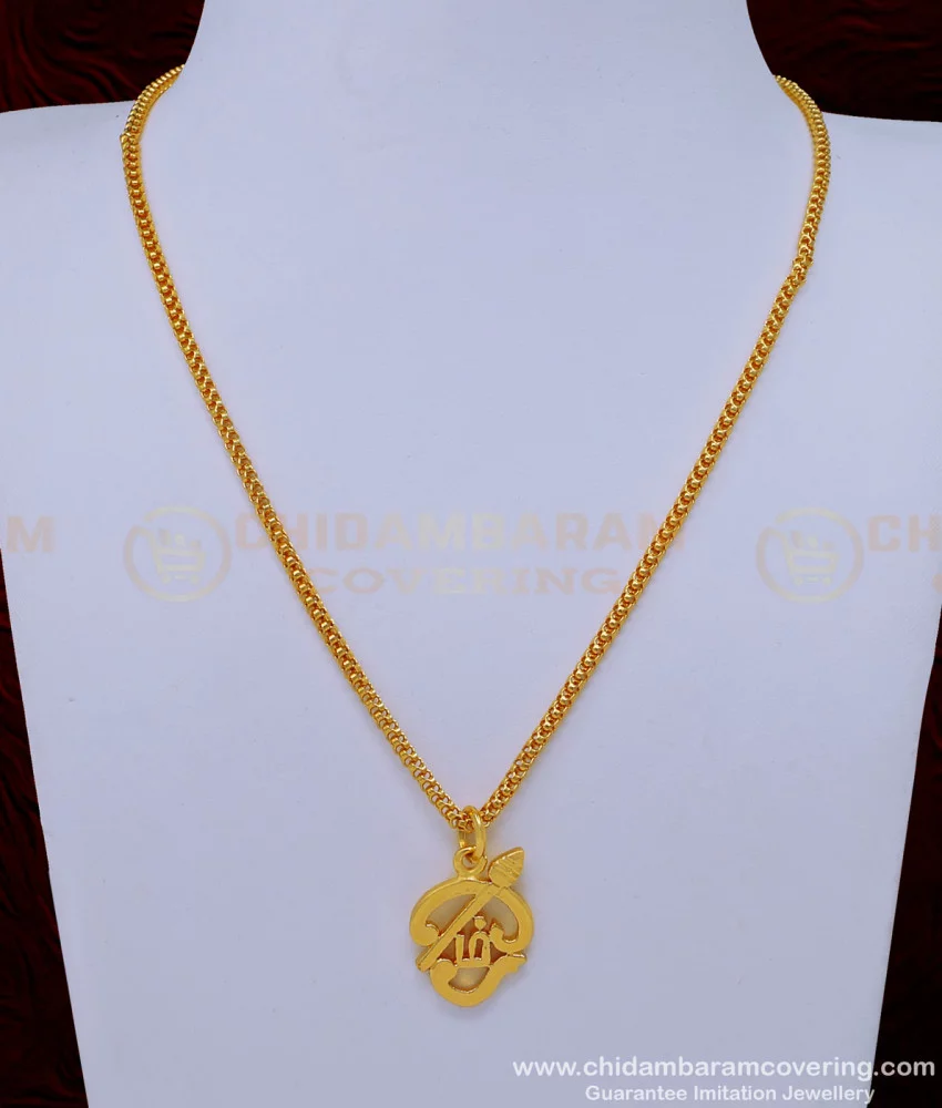 Buy Unique One Gram Gold Short Chain with Love Symbol Love Pendant