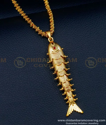 Redline jewelry - Mini Pure Fish chain necklace pink gold - Redline