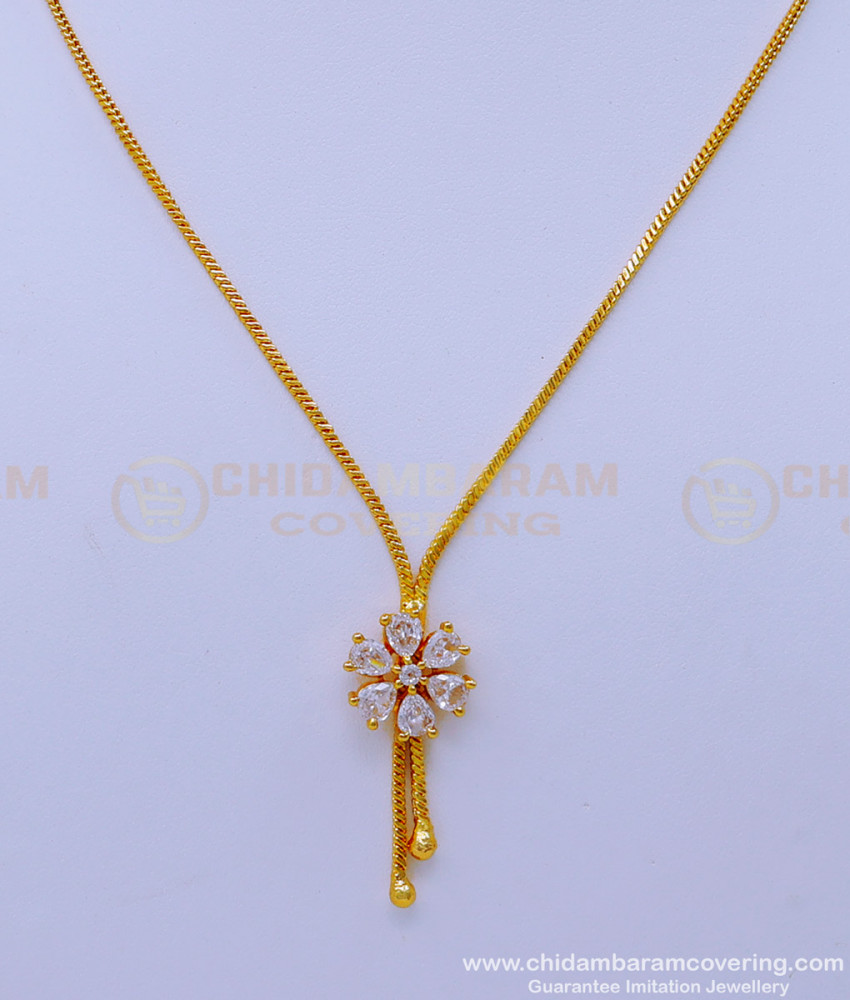  1 gram gold chain for ladies, 1 gram gold pendant, 1gm gold plated pendant set, gold plated chain with guarantee, gold plated chain for women