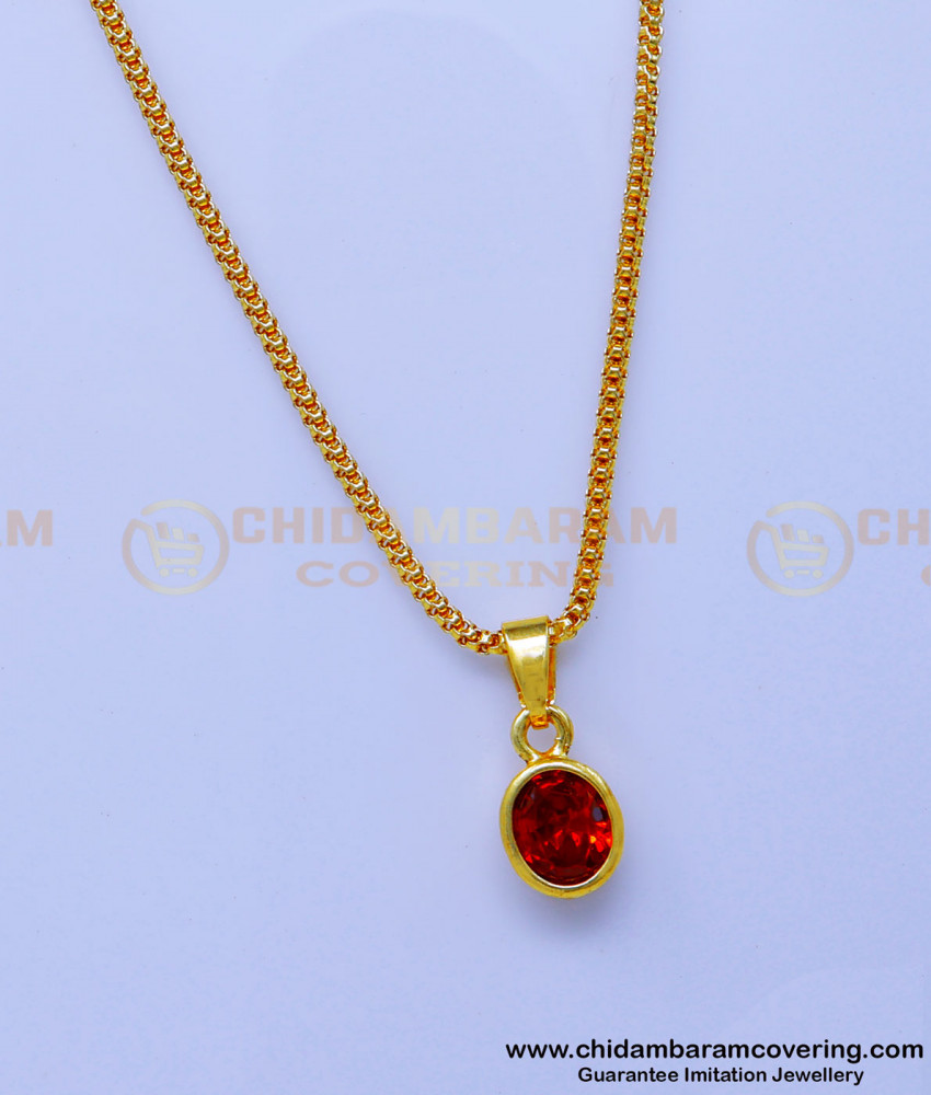 gold plated chain with guarantee, gold plated pendant chain, single stone pendant, black stone pendant, emerald pendant, small chain with pendant