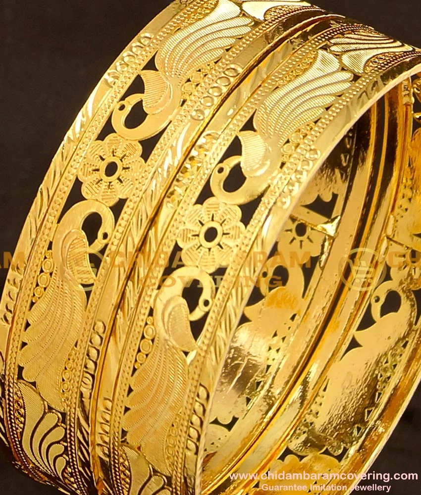 Gold bangles 2024 flat design