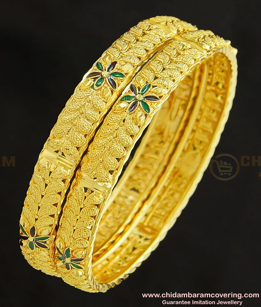 Fashion Jewellery Traditional Gold Plated Gold Look Bracelet Bangle Set of  6 Bangles Jewellery For Woman - African Boutique