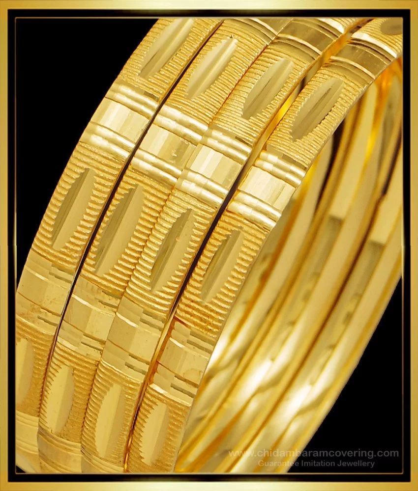 Buy New Model Gold Bangle Designs 4 Bangles Set For Daily Use