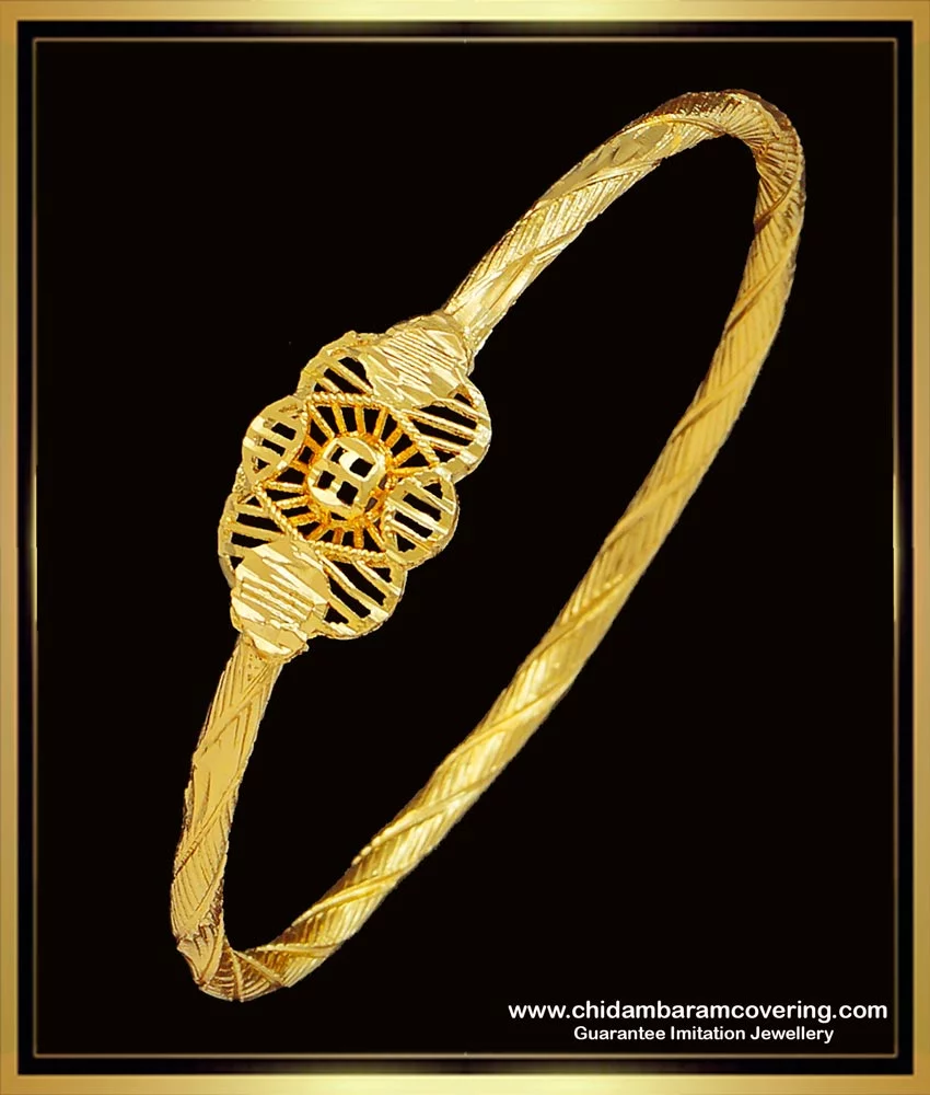 Buy Latest Gold Bangles Design Gold Plated Daily Use Simple Single ...