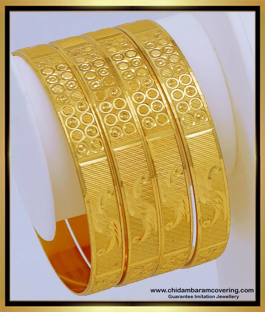 Gold Plated Bangles For Daily Use Indian Imitation Jewellery Shop Online  B21818