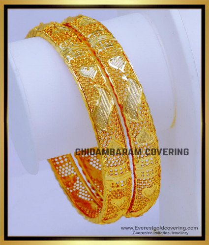 BNG824 - 2.10 Real Gold Design First Quality 1gm Gold Plated Bangles