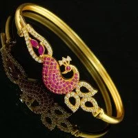 22KT Gold Peacock Bracelet For women