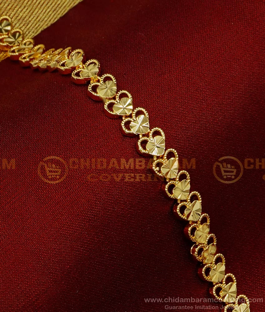 Buy New Party Wear High Quality Ad Stone Simple Gold Bracelet Designs for  Girl