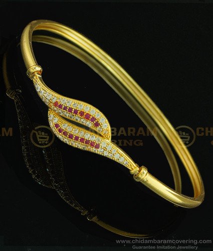 BCT208 - 2.6 size Latest Designer White Stone Cubic Zirconia Slim Kappu Bracelet for Female  