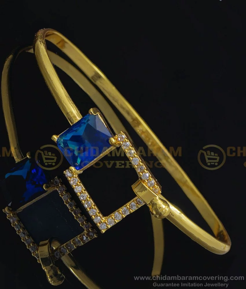 1 Gram Gold Nawabi 3 Line Delicate Design Gold Plated Bracelet For Men   Style B717