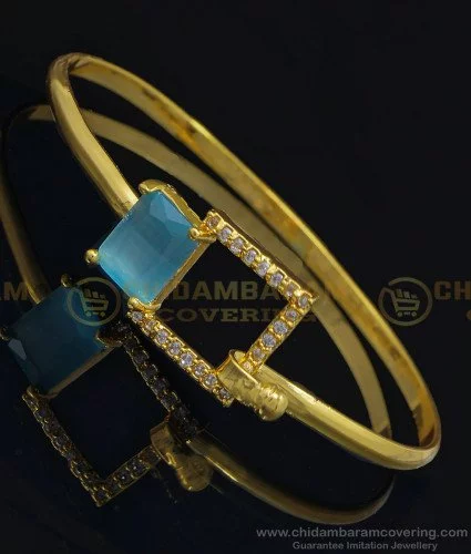 Buy Real Gold Design Bridal Wear Impon Full White Ad Stone Gold Plated Five  Metal Bangles Online