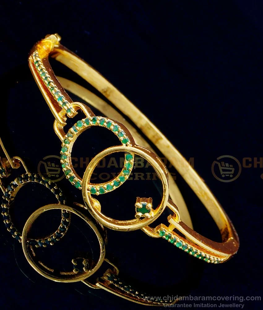 Buy New Model Gold Plated Ad Stone Gold Kappu Bracelet Designs for ...