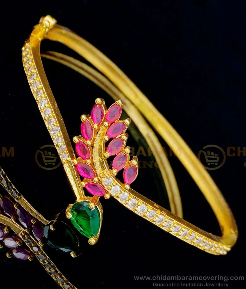 Buy Beautiful Leaf Design Gold Plated Bracelet for Ladies
