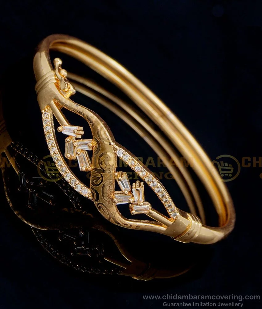 Buy Party Wear Open Type Gold Bracelets For Ladies BRAC350