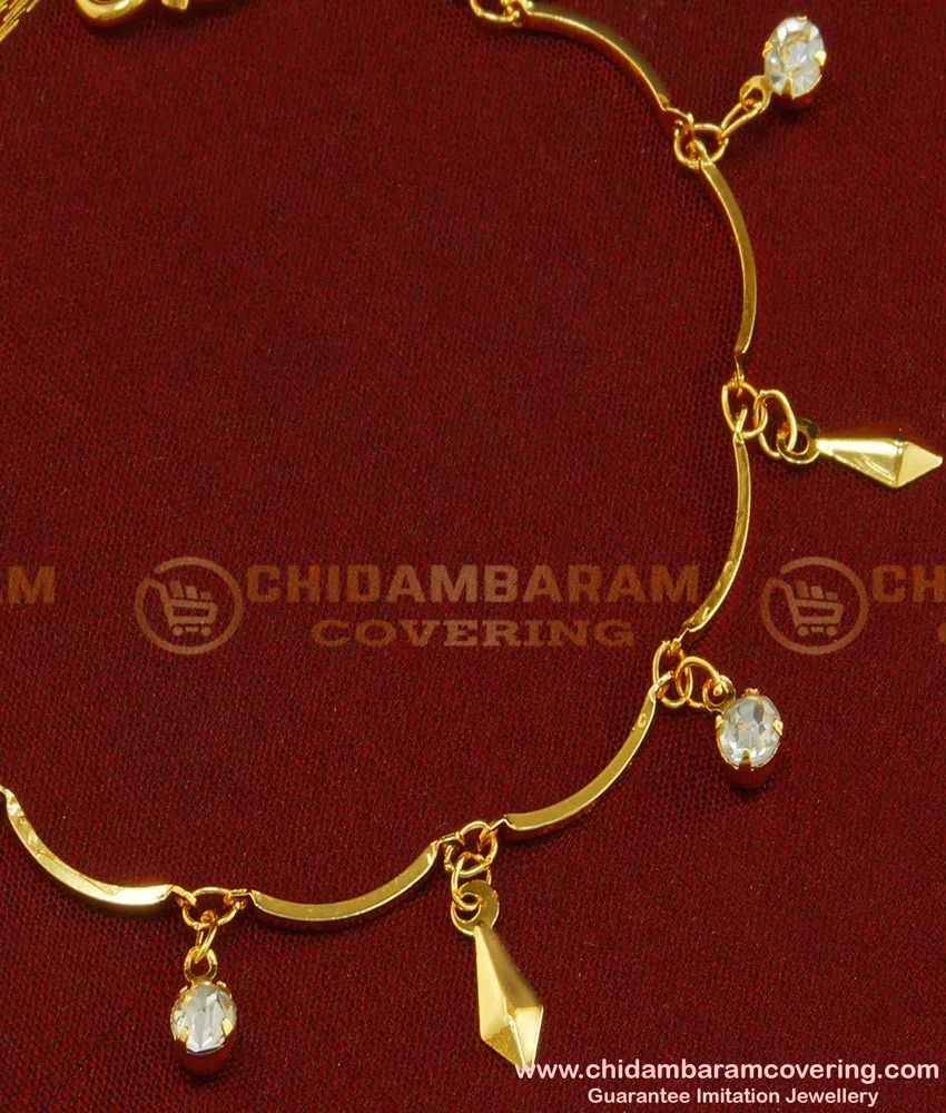 Bracelet hanging type(gold) | Indian wedding jewelry, Wedding jewelry, Gold