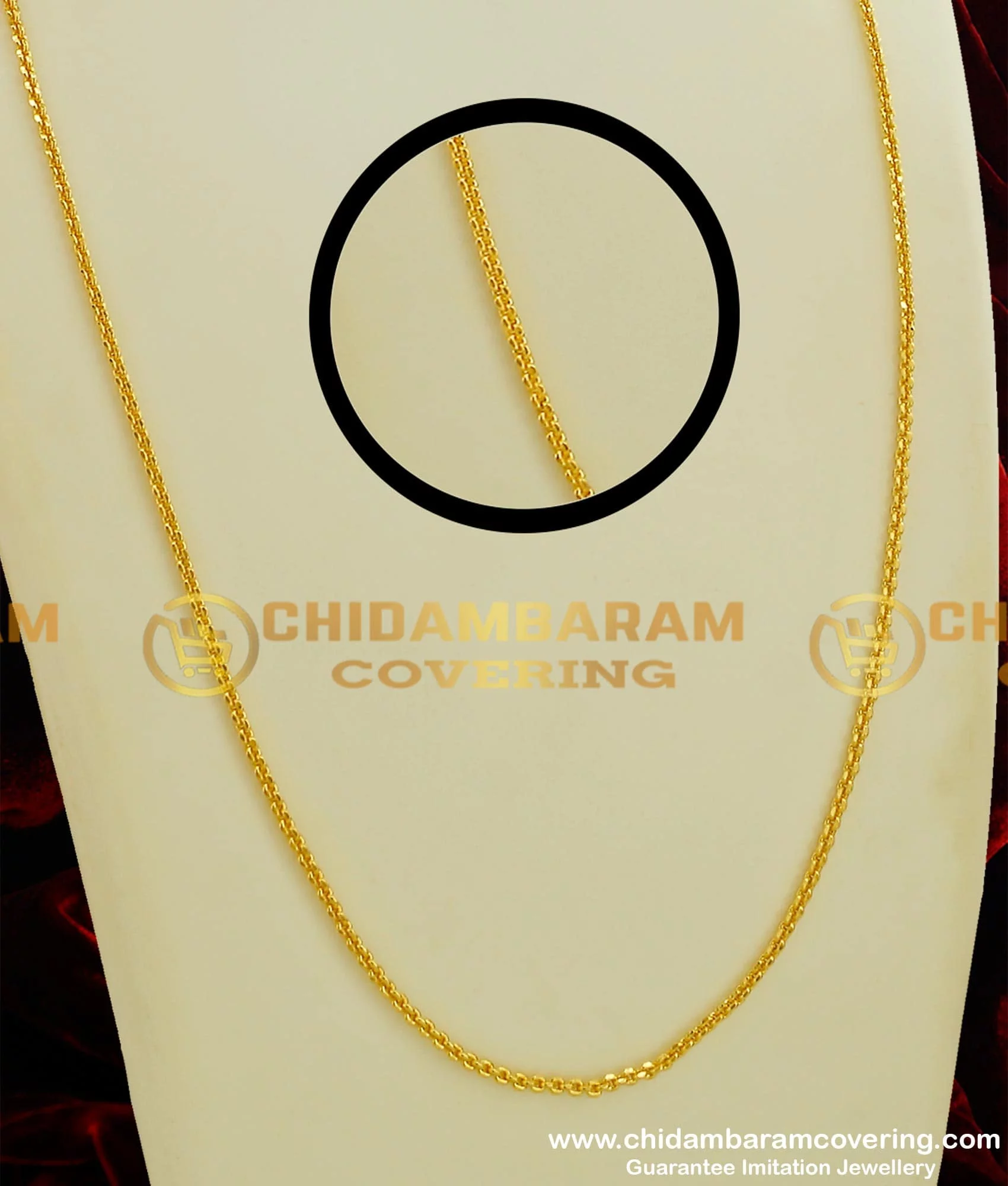 Buy 30 Inches Long One Gram Gold Daily Use Heavy Thick Gold Chain for Men