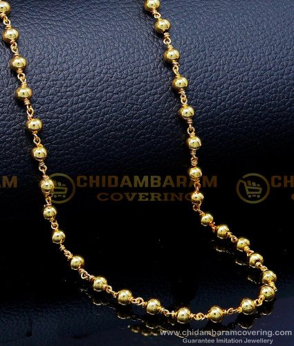 CHN305-LG - 30 Inch Gold Design Gold Balls Chain Design Buy Online Shopping