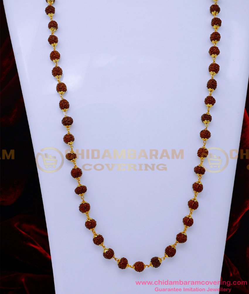 rudraksha chain, gold Rudraksha chain,