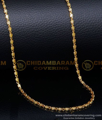 CHN338 - 1 Gram Gold Plated Light Weight Gold Chain Designs Ladies