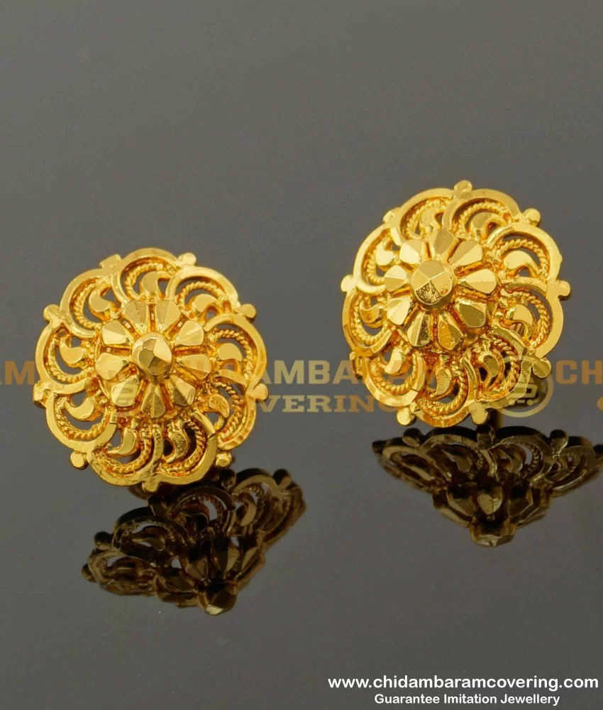 Ruby With Uncut Kundan Polki Big Stud Earrings