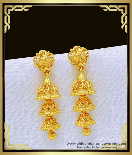 Buy online Gold Jhumka Earring from fashion jewellery for Women by  Vighnaharta for ₹399 at 75% off | 2024 Limeroad.com