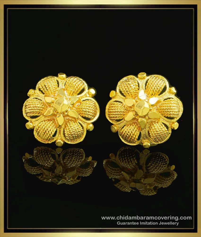 Buy Unique Flower Pattern Gold Plated Guaranteed Earrings for Women