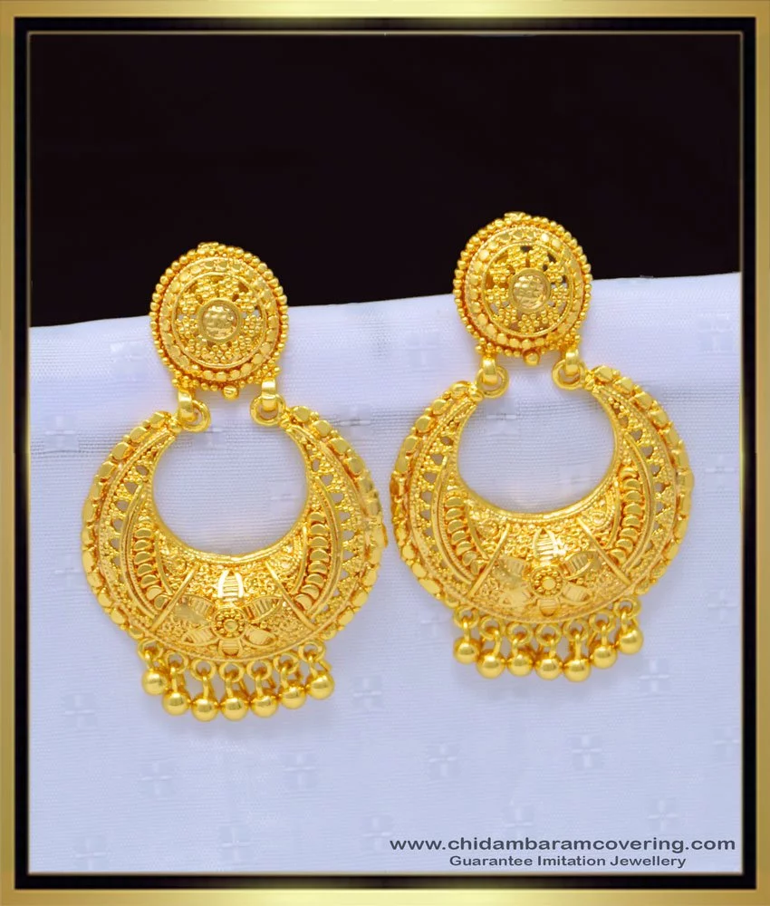 Buy Womens Green Gold Plated Alloy Traditional Handcrafted Beaded Big  Chandbali Earrings  i jewels Online at Best Price  Trendia