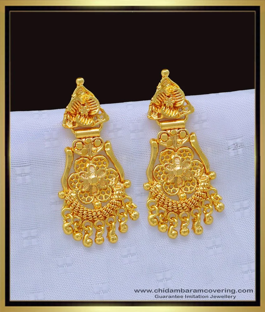 Nice Designer Daily Wear Yellow Gold 22kt Earrings  Welcome to Rani Alankar