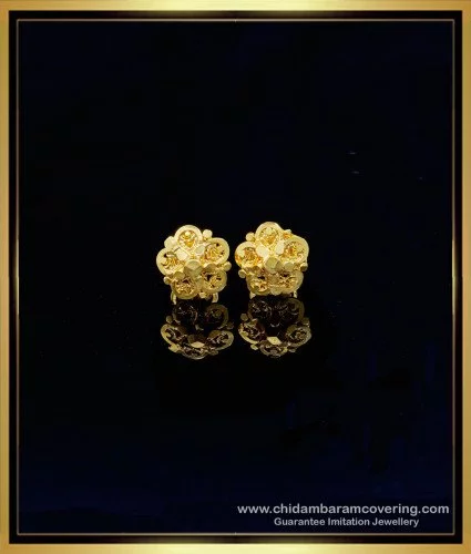 Buy Cute Gold Plated Daily Wear Red Crystal Drops Small Bali Earrings for  Baby Girl