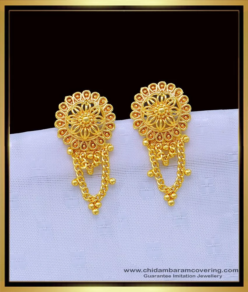 Buy 22k Solid Gold Earrings 7.5 Gram Chain Earrings-threader Earrings-chain  Threader Dangle and Drop Earrings-indian Threader Earrings Online in India  - Etsy