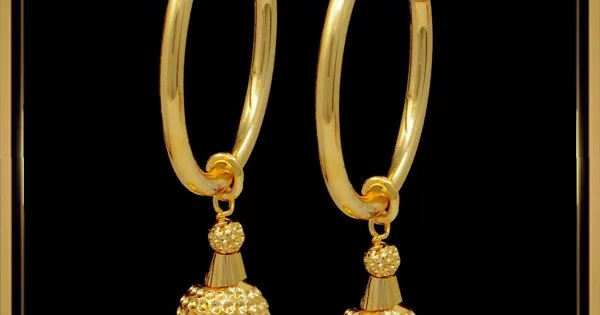 Daily Wear Hoop Type Gold Earrings For Teen Girls ER2304