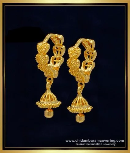 Buy Light Weight Daily Use 1 Gram Gold Earrings for Baby Girl