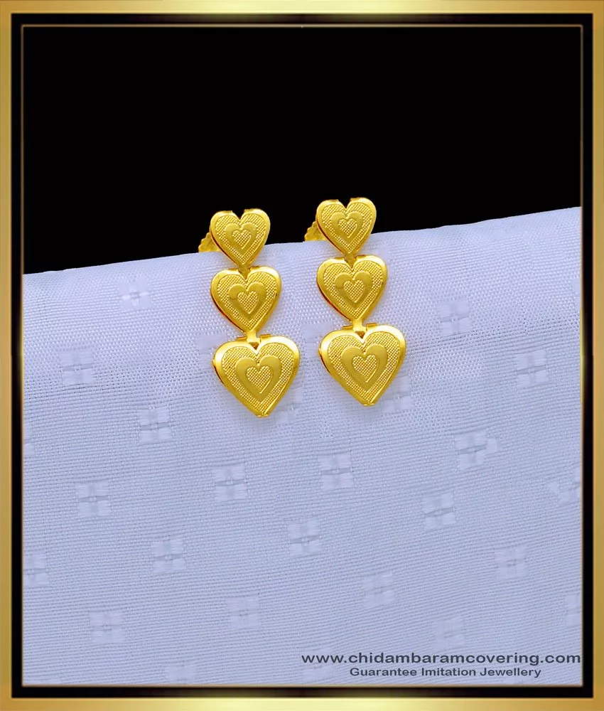 Daily wear 1 on sale gram gold earrings