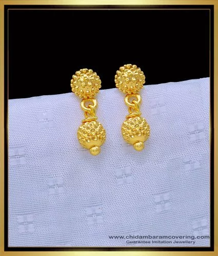 Gold Flower Baby/Kids Earrings - Screwback - BeadifulBABY