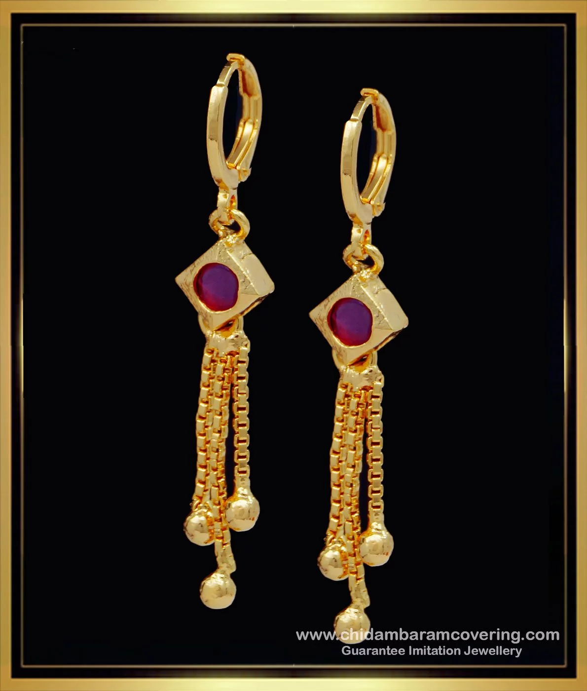 Buy gold earrings for women online P N Gadgil & Sons
