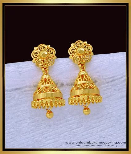 Buy Attractive Gold Earring Design Ruby Stone One Gram Gold Hoop Earrings  Online