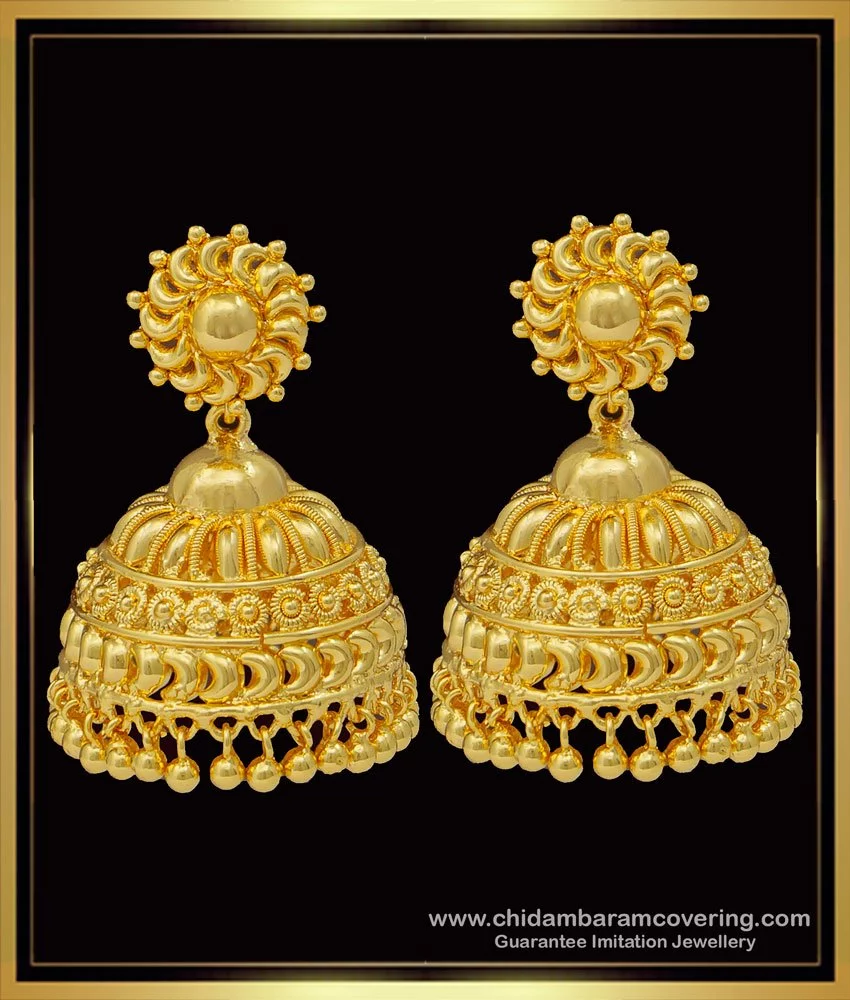 Buy Latest Gold Plated Bridal Big Umbrella Jhumkas Design Online