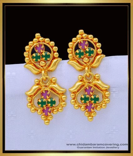Traditional Big Stud Earrings | New Latest Designs • South India Jewels