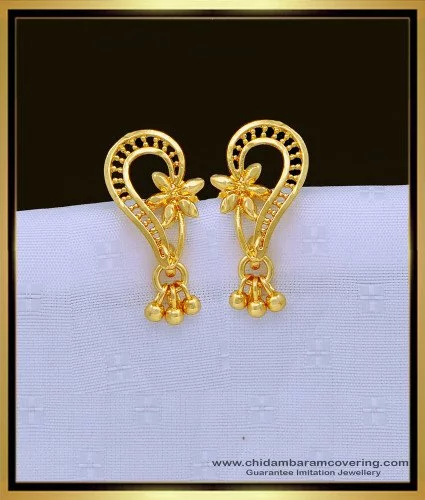 Buy New Fashion Gold Plated Gold Colour Daily Wear Earrings for Girls