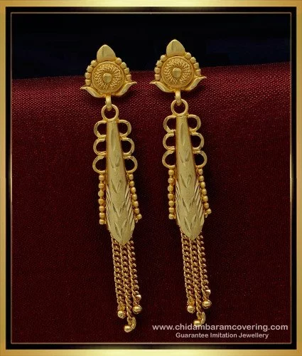 Gold Plated Leaf Earrings | AVIV