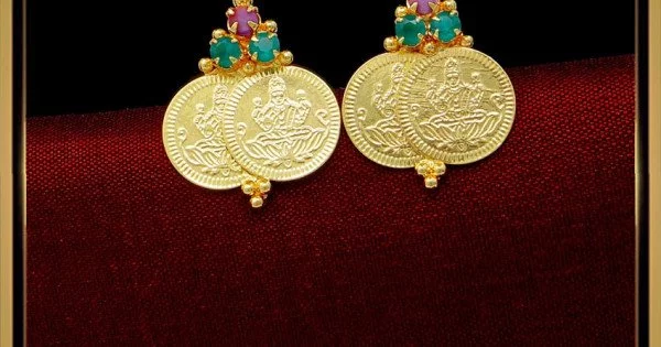 Goddess Lakshmi Antique gold Jhumka Earrings – Simpliful Jewelry