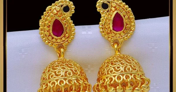 Buy Antique Gold Finished Ruby/emerald AD Peacock Jhumkas / Jhumki Earrings  / Bridal Earrings / Temple Jhumka Earrings Online in India - Etsy