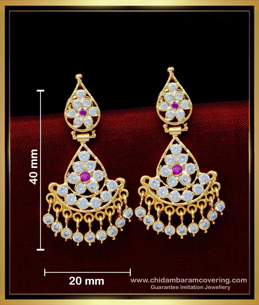 Kairangi Earrings for Women and Girls | Fashion White Stone Studded –  YellowChimes