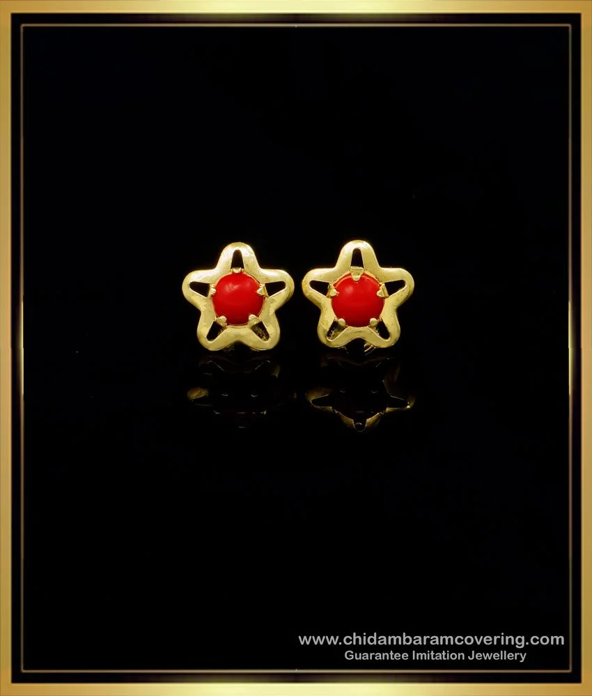 Buy Simple And Small Stud Peacock Design Gold Earrings ER2219