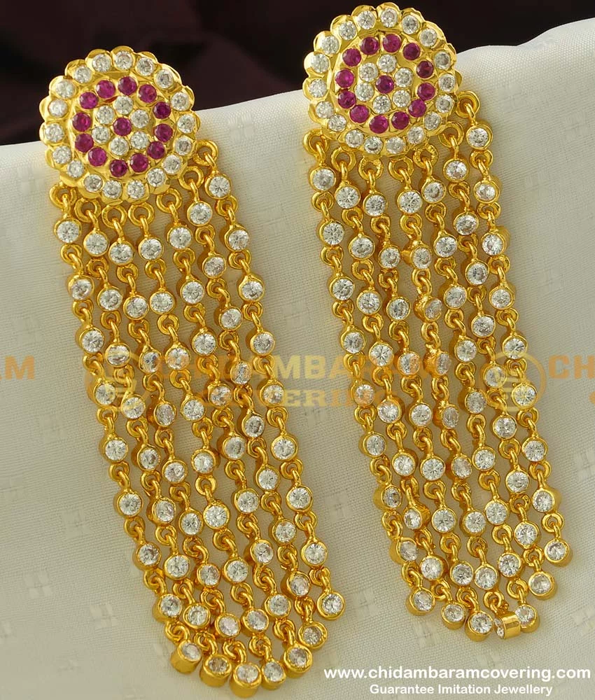 Buy Gold Alloy Jhumki Earrings Party Wear Online at Best Price | Cbazaar