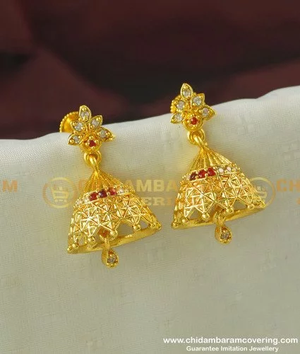 Sridevi 1 gram gold jewellery - 5 earrings combo for 1500 free ship To  order whatsapp me on 8978304347 | Facebook