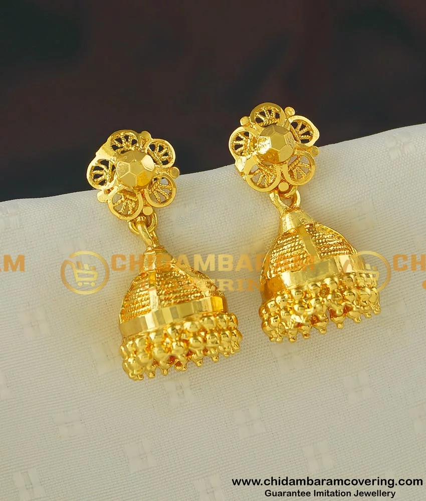 Buy 22k Yellow Gold Earrings Jhumka Jewelry Handmade Vintage Online in India   Etsy
