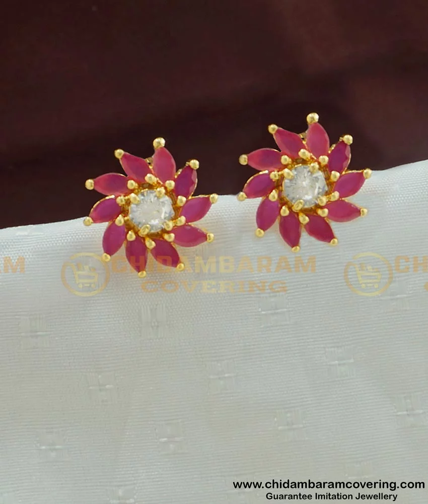 One gram deals gold stone earrings